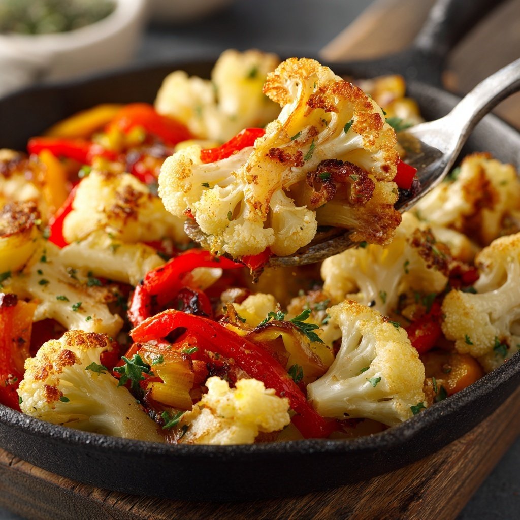 Blumenkohl Pfanne Mit Paprika