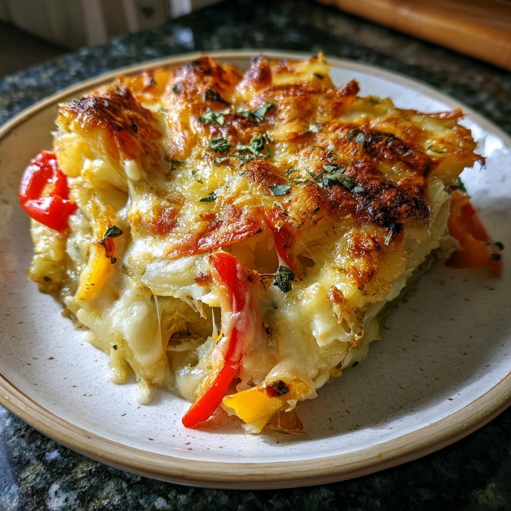 Kartoffelauflauf mit Gemüse