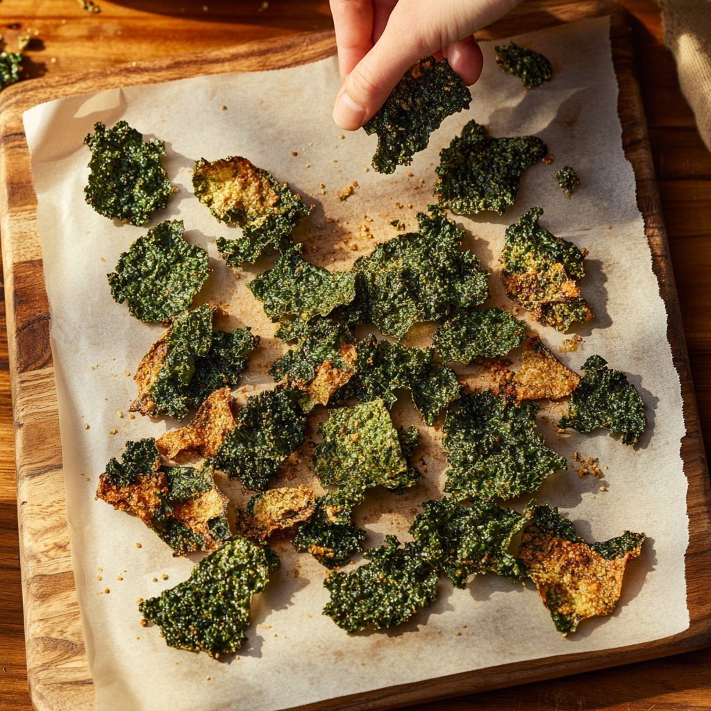 Grünkohl Chips als gesunder Snack