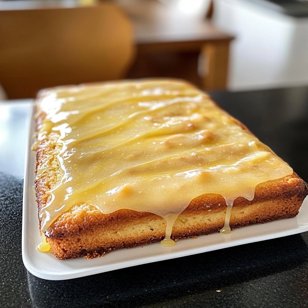 Zitronenkuchen mit Zuckerguss