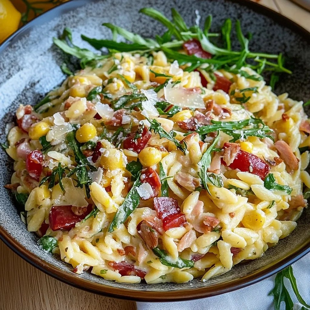 Italienischer Orzo Nudelsalat