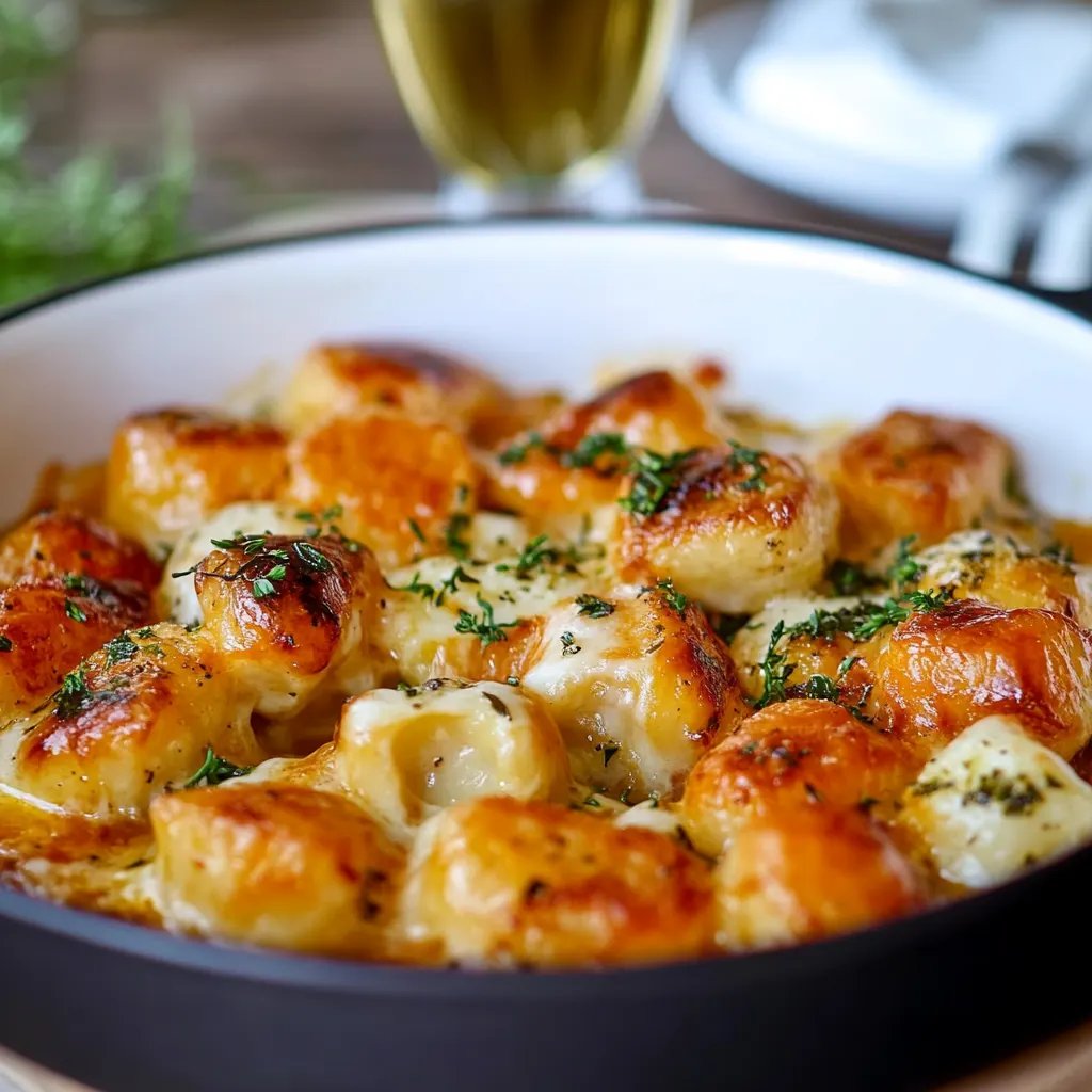 Gnocchi Kürbis Auflauf mit Lauch