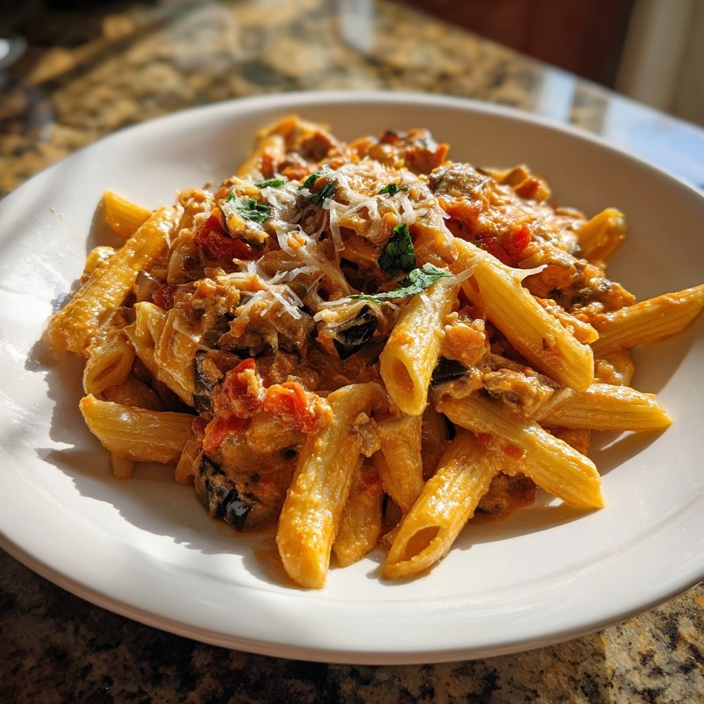 Internationale Küche Italienische Pasta alla Norma