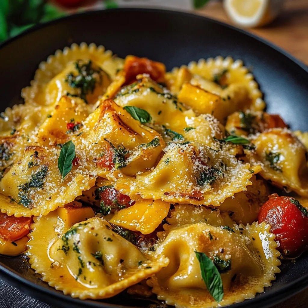 Bunte Ravioli-Gemüse-Pfanne