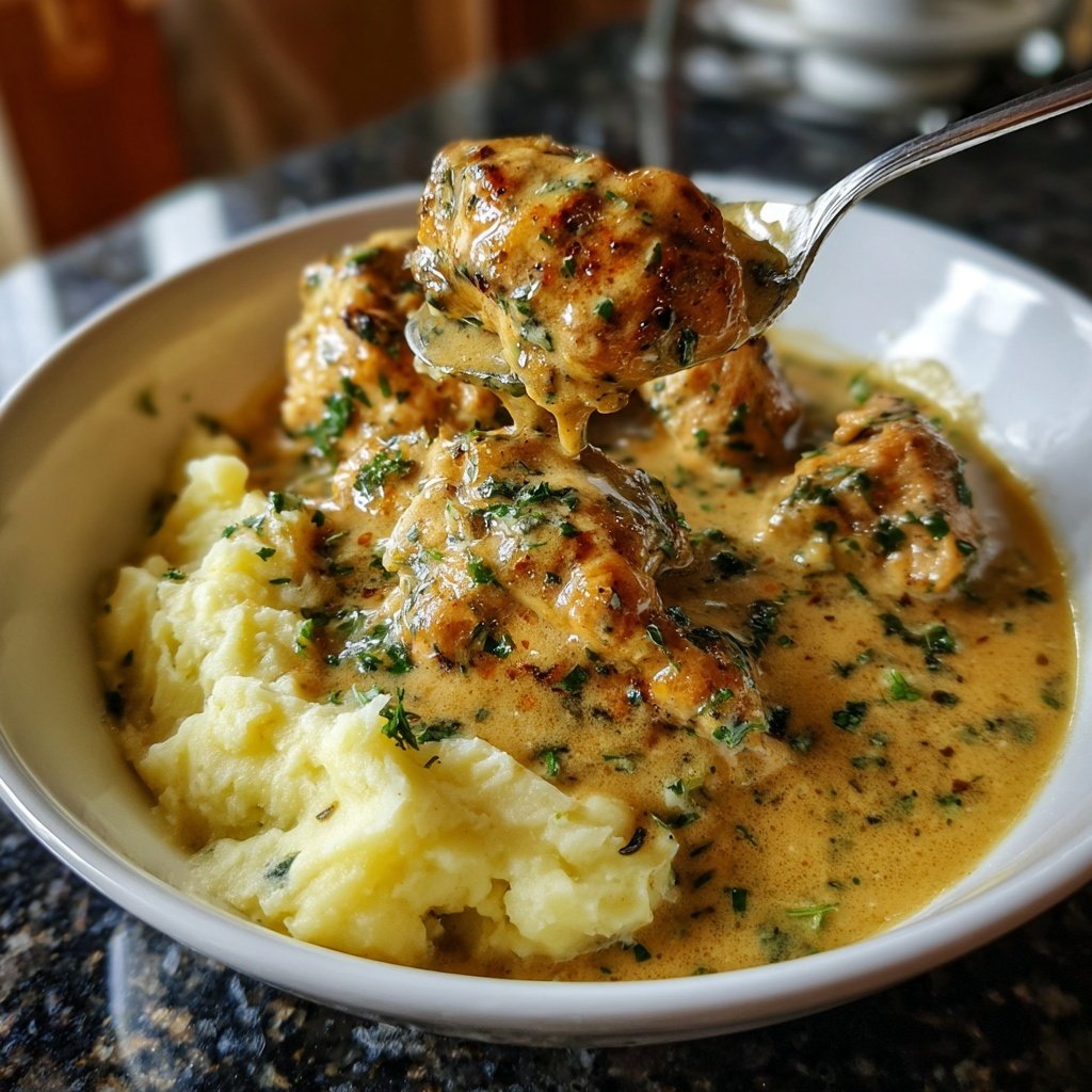 Hausmannskost Cremiges Hähnchen mit Kartoffelpüree